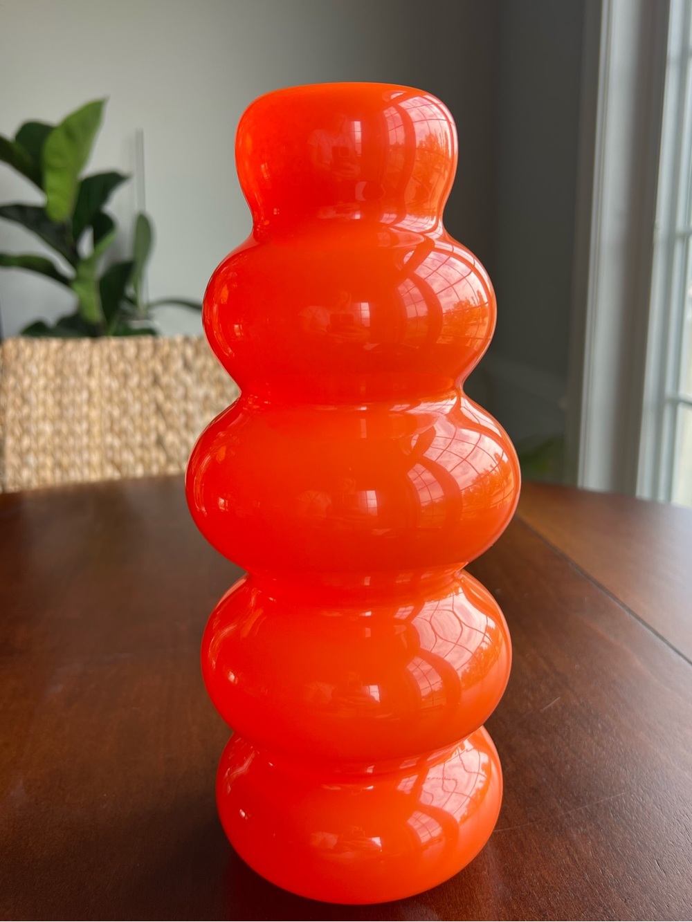 IKEA KÄLLARHALS Orange Modern Stacked Bubble Glass Vase